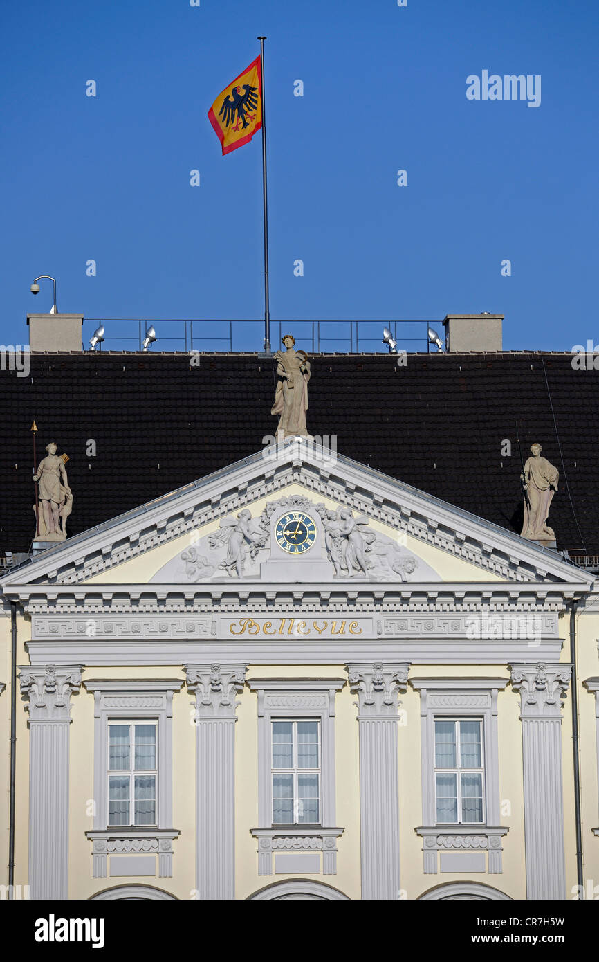 Main Entrance With Flag, Bellevue Palace, Seat Of The German Federal ...