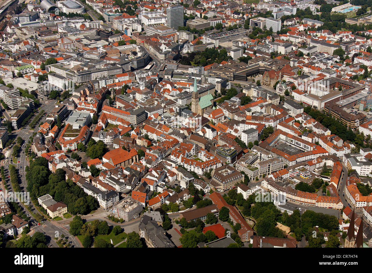 Aerial view, Bielefeld, Ostwestfalen-Lippe, eastern Westphalia, North Rhine-Westphalia, Germany, Europe Stock Photo