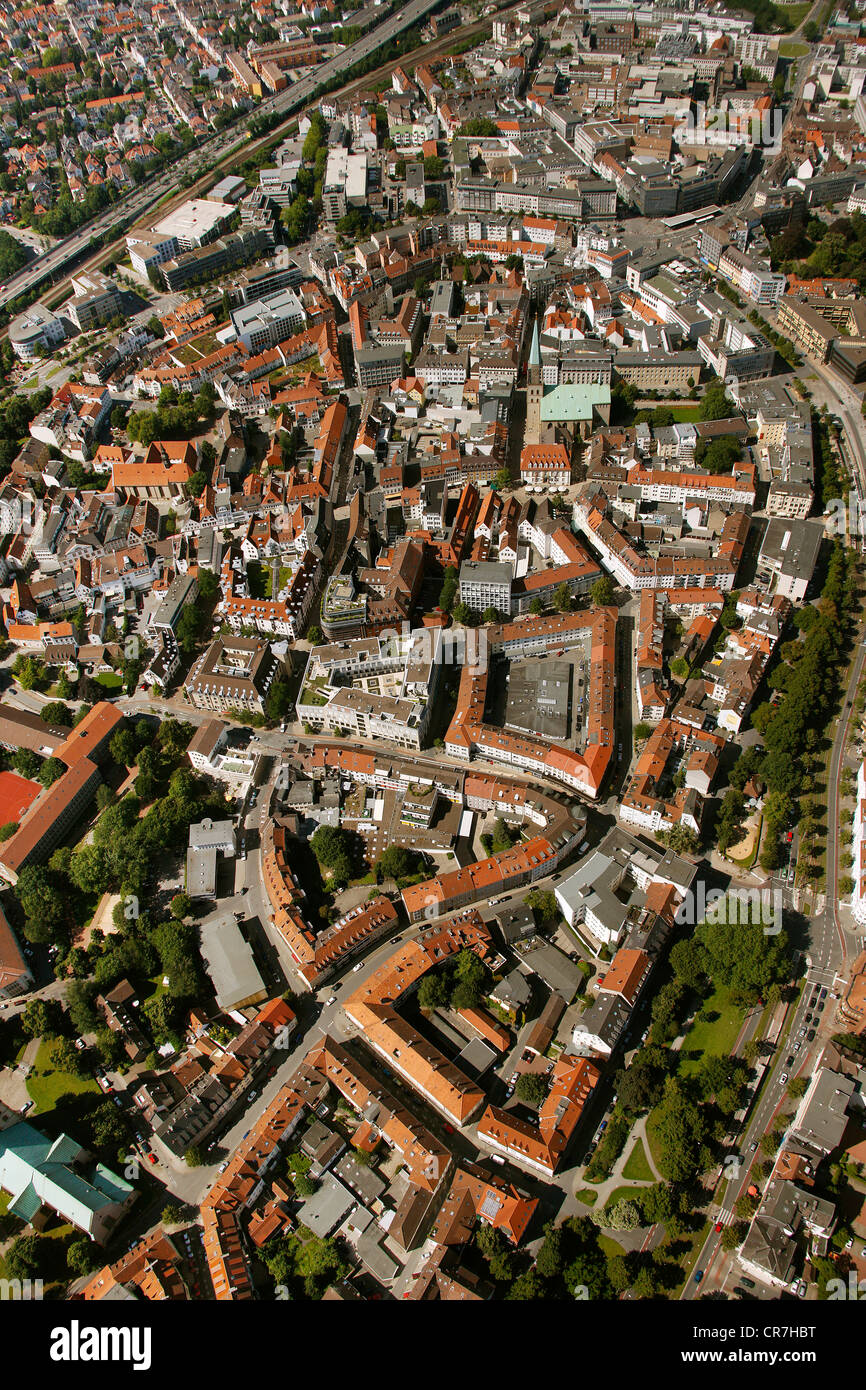 Aerial view, Bielefeld, Ostwestfalen-Lippe region, Westphalia, North Rhine-Westphalia, Germany, Europe Stock Photo