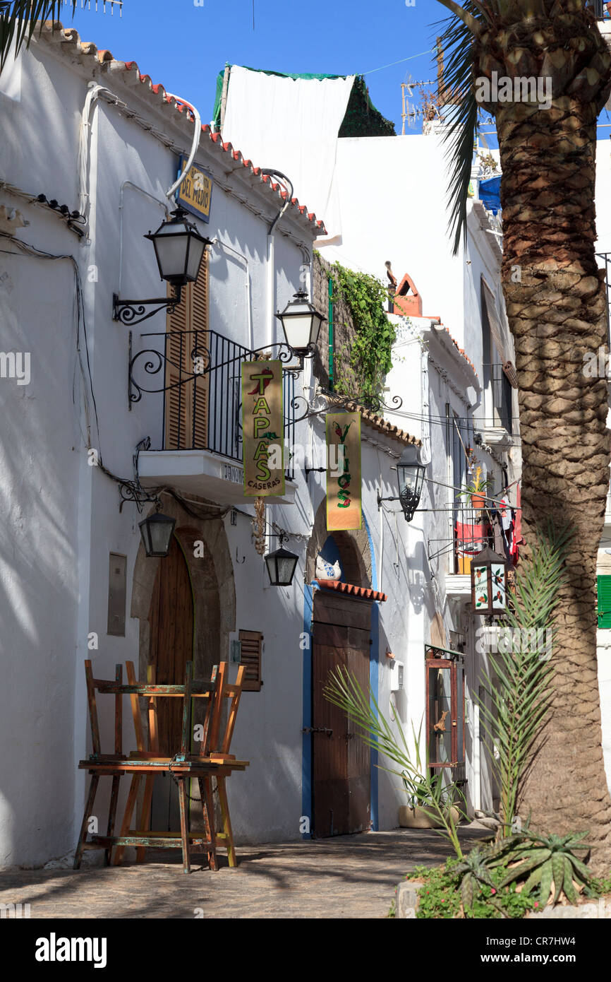 Spain, Balearic Islands, Ibiza, Ibiza old town (UNESCO site), Dalt Vila Stock Photo