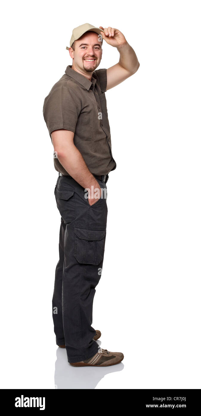 portrait of young man isolated on white background Stock Photo - Alamy