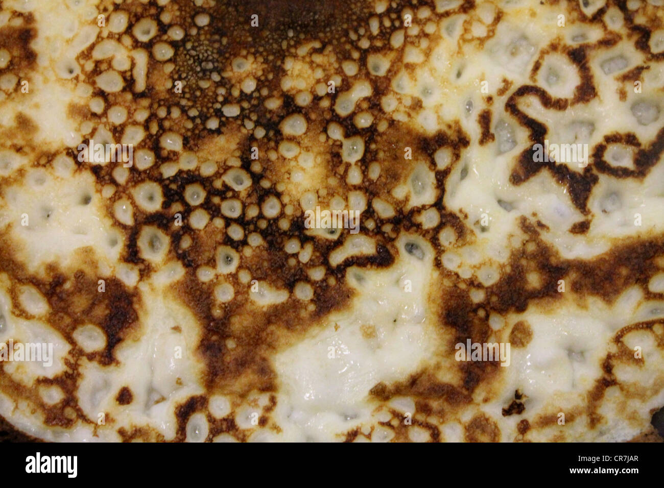 close up of a pancake's pattern Stock Photo