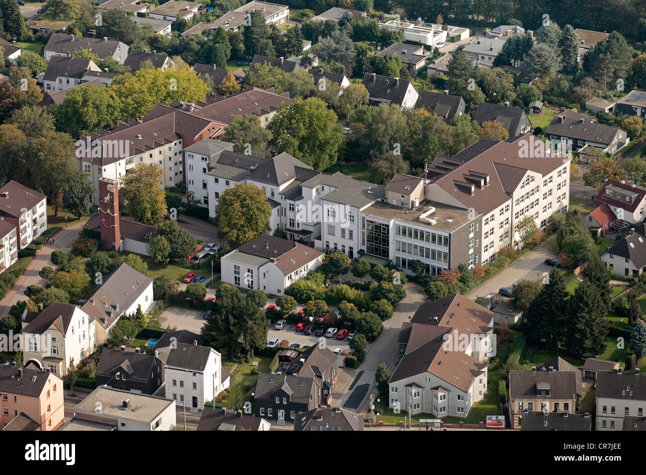 Aerial view, AugustaKrankenAnstalt GmbH Linden hospital, also known as Linden Hospital, Bochum Aerial view, AugustaKrankenAnstalt GmbH Linden hospital, also known as Linden Hospital, Bochum