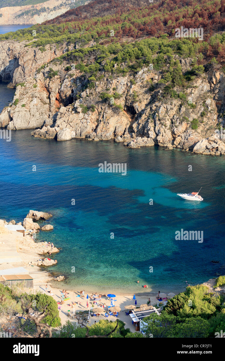 Spain, Balearic Islands, Ibiza, Portinatx Beach Stock Photo