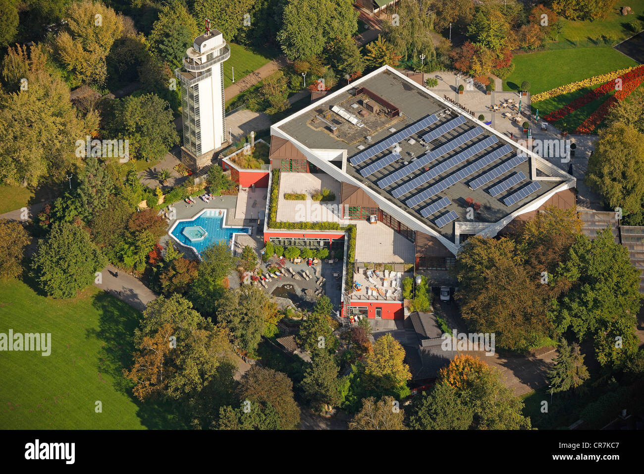 Aerial View Grugapark Essen Ruhr Area North Rhine Westphalia