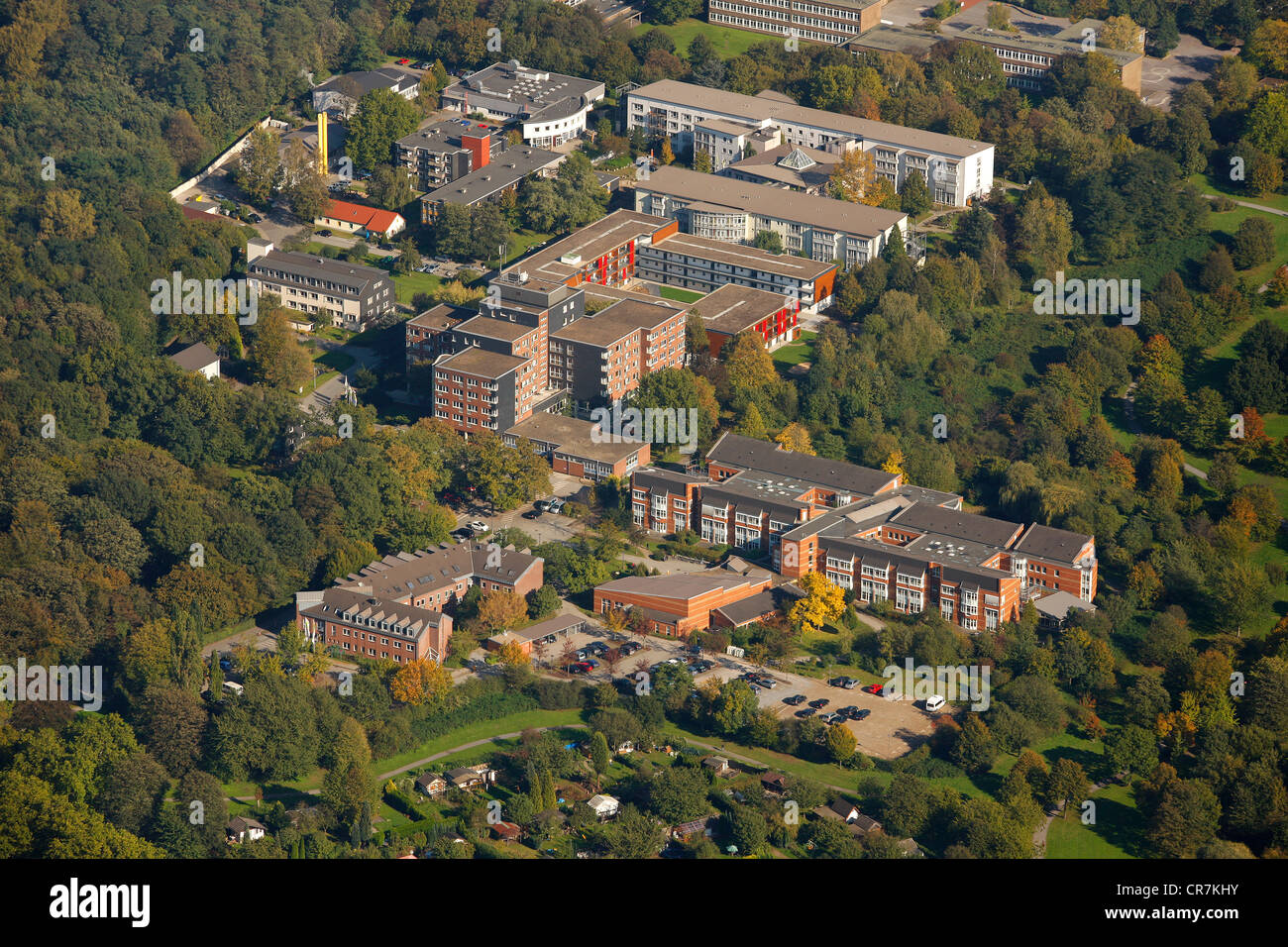 Aerial view, Protestant Christopher Works, Duisburg, Ruhr Area, North Rhine-Westphalia, Germany, Europe Stock Photo