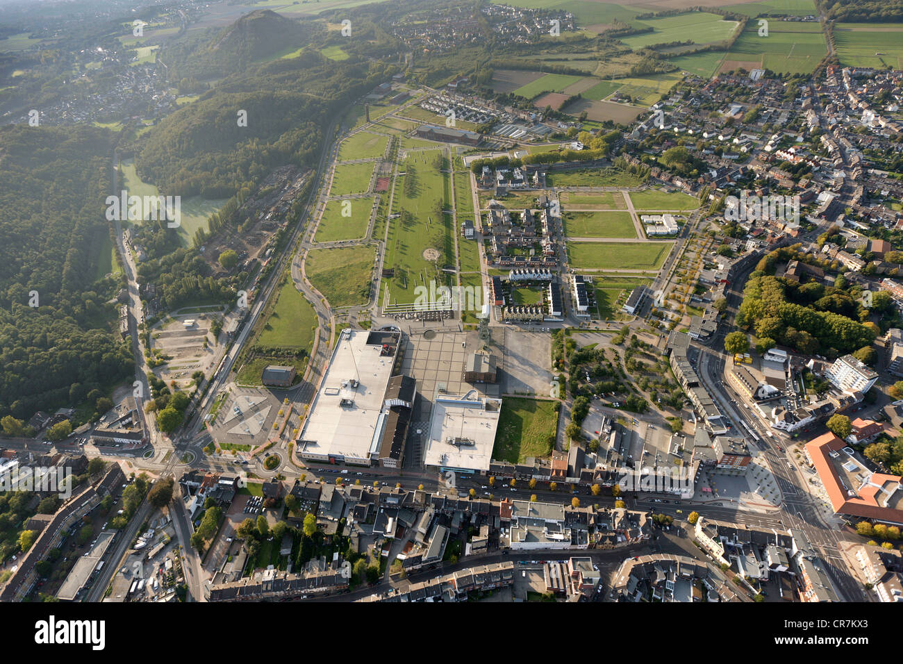 Aerial view, former colliery site, industrial estate, LEG, Landesentwicklungsgesellschaft, state development corporation Stock Photo