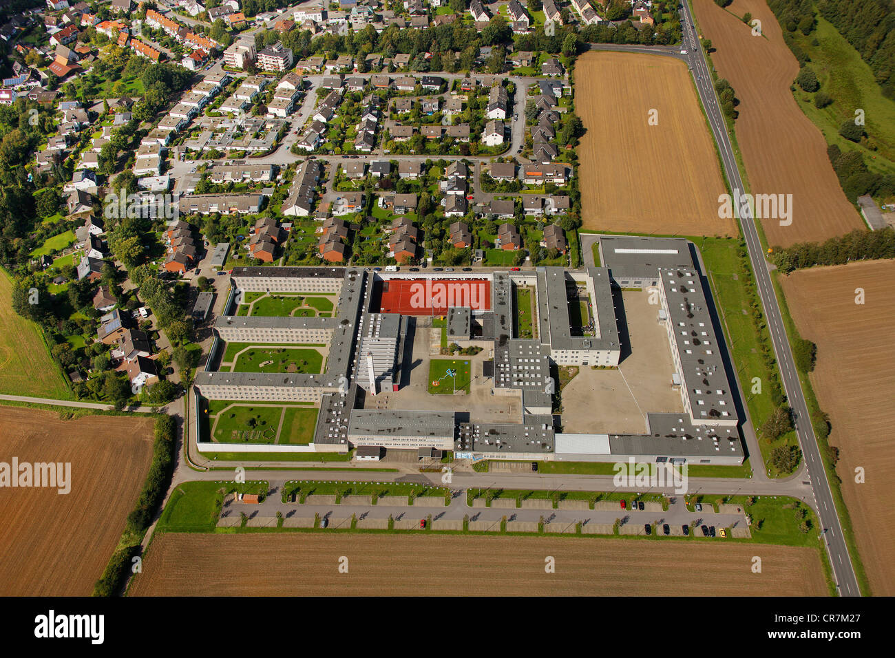 Aerial view, prison, Ergste district, Schwerte, Ruhr area, North  Rhine-Westphalia, Germany, Europe Stock Photo - Alamy