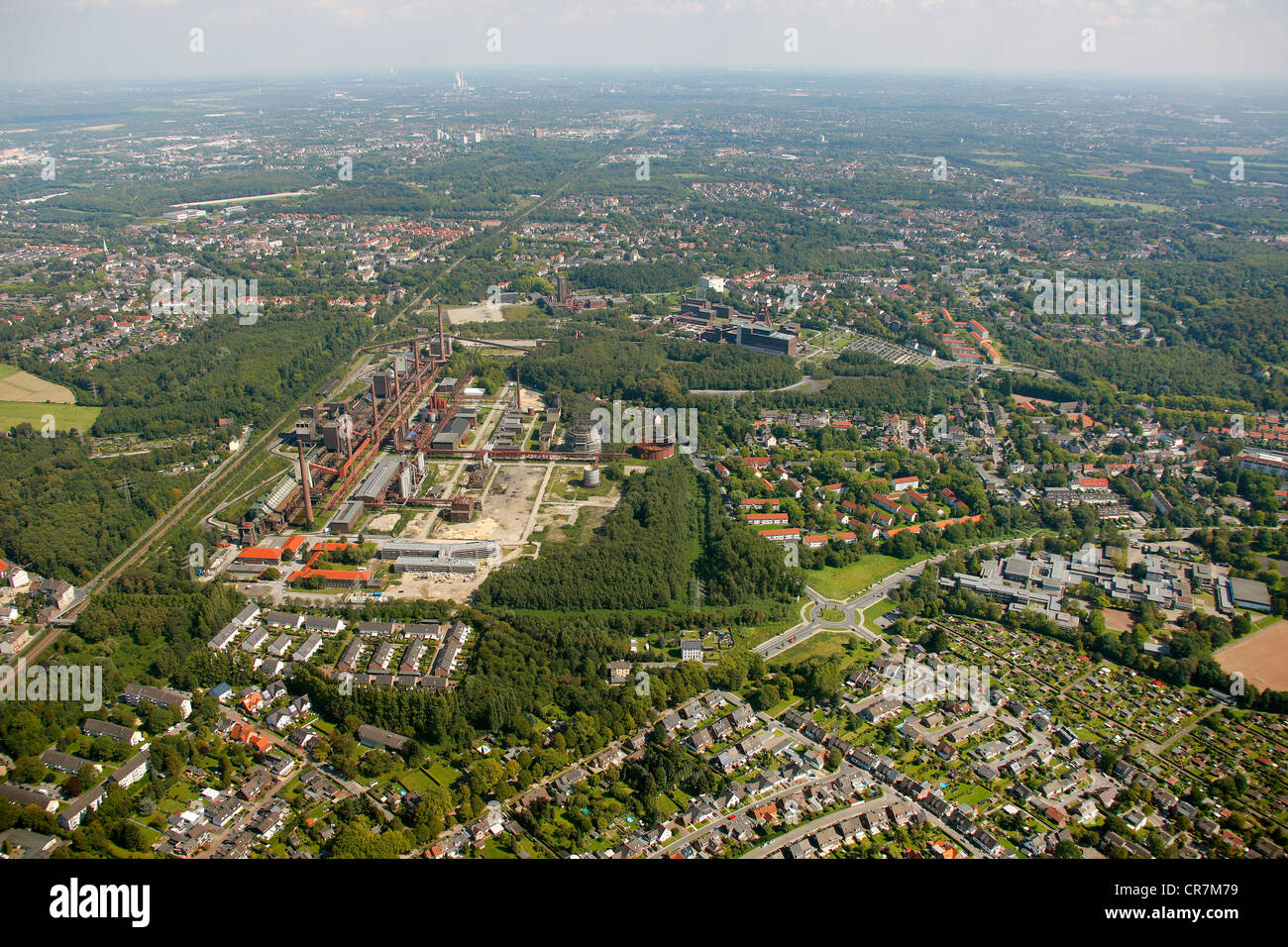 Aerial view, RAG Montan Immobilien, Zollverein, Essen, Ruhr Area, North Rhine-Westphalia, Germany, Europe Stock Photo