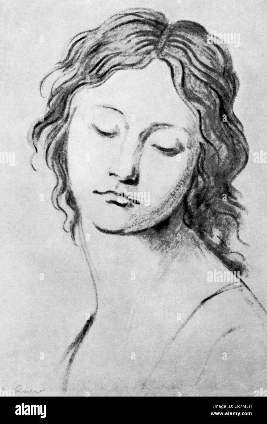 Schadow, Johann Gottfried, 20.5.1764 - 27.1.1850, German sculptor and graphic artist, works, portrait of a young girl,  19th century, , Stock Photo