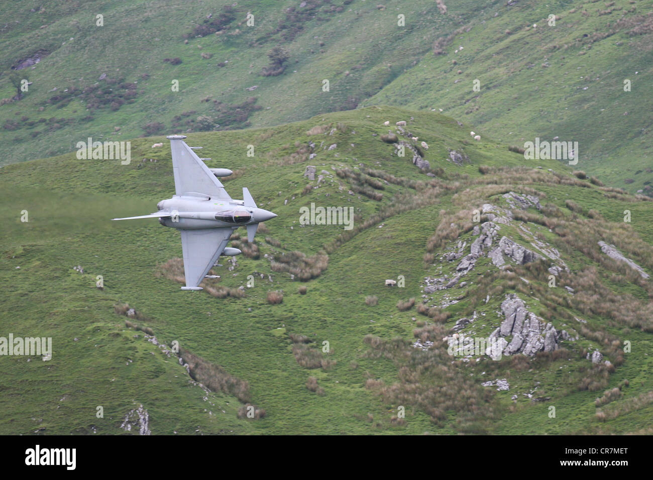 A Typhoon passing through the Mach Loop in Wales Stock Photo