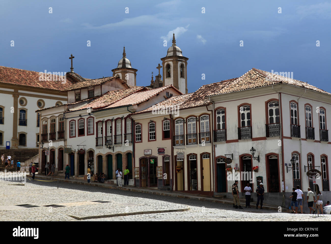 Brasil, Minas Gerais state, Ouro Preto, house facade Stock Photo