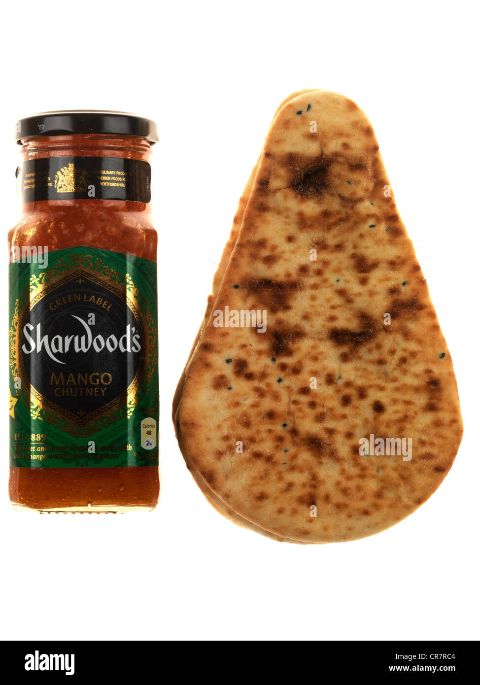 Mango Chutney with Naan Bread Stock Photo Alamy