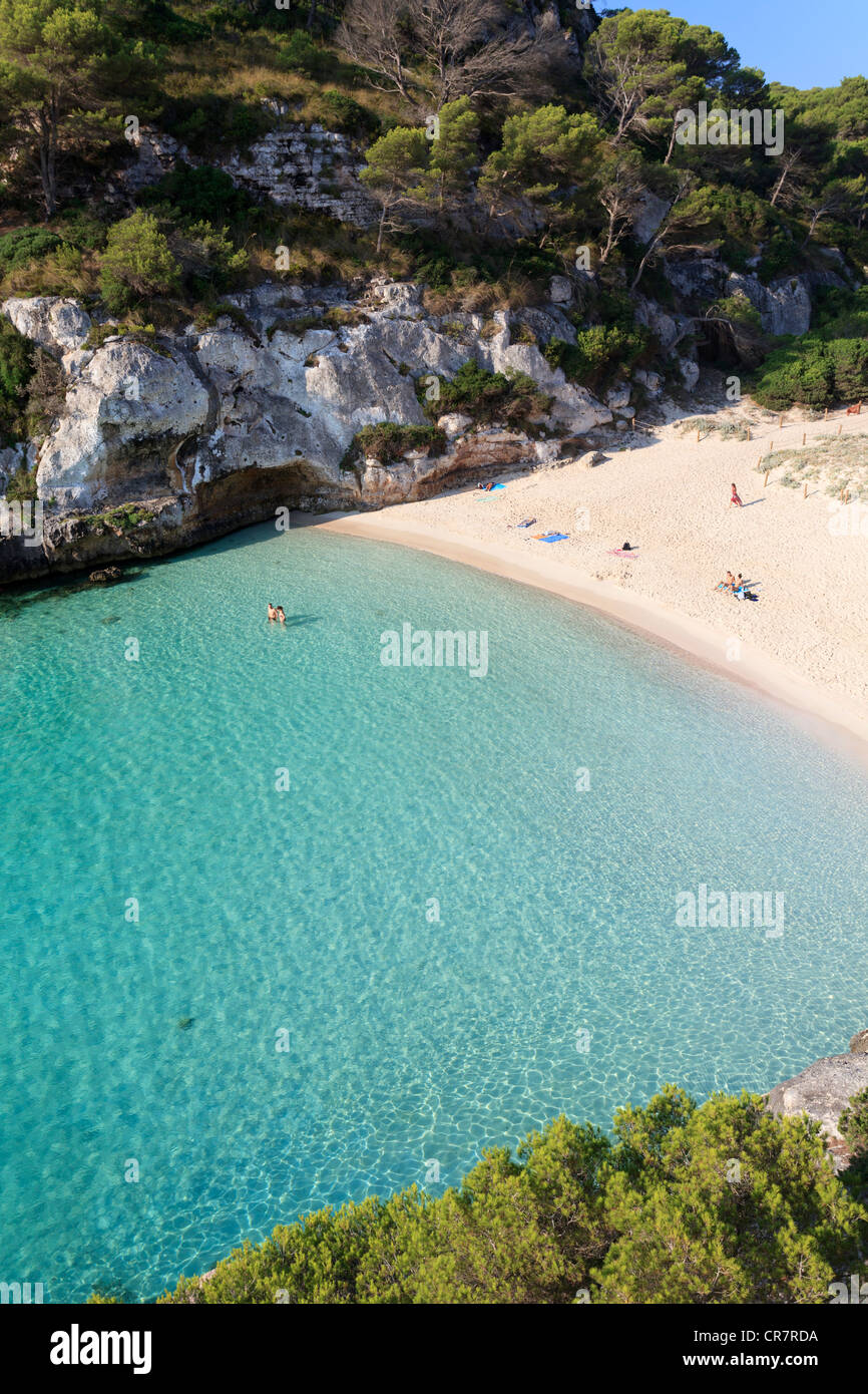Spain, Balearic Islands, Menorca, Cala Macarelleta Stock Photo