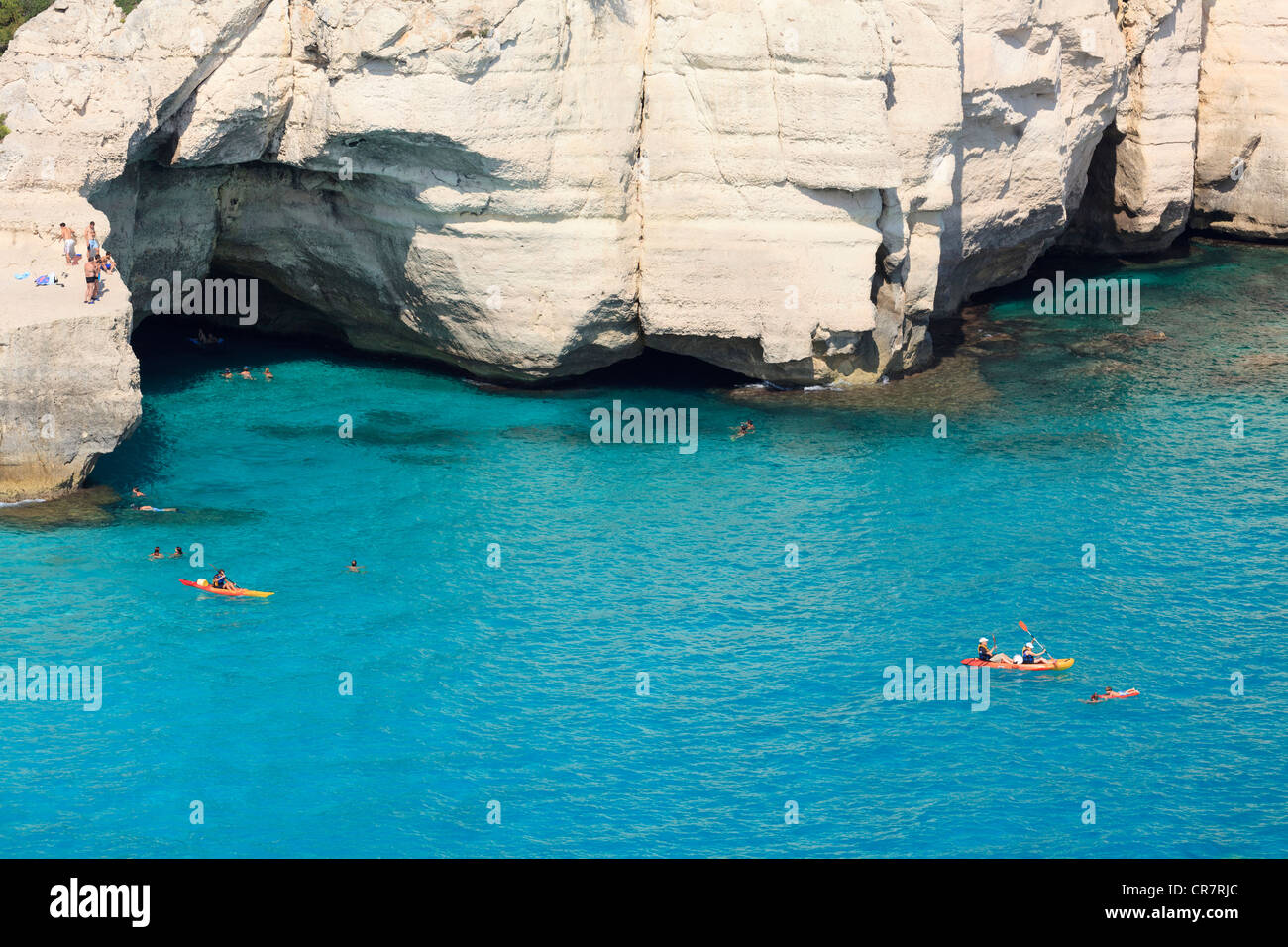 Spain, Balearic Islands, Menorca, Cala Mitjana Stock Photo