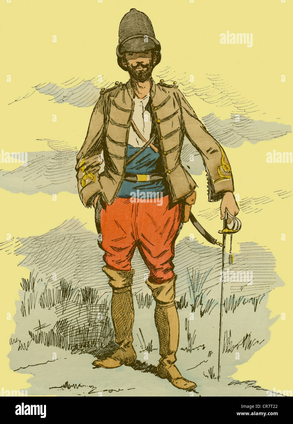 FRENCH ARMY officer in the Tonkin (Vietnam) expeditionary corps in 1885 Stock Photo