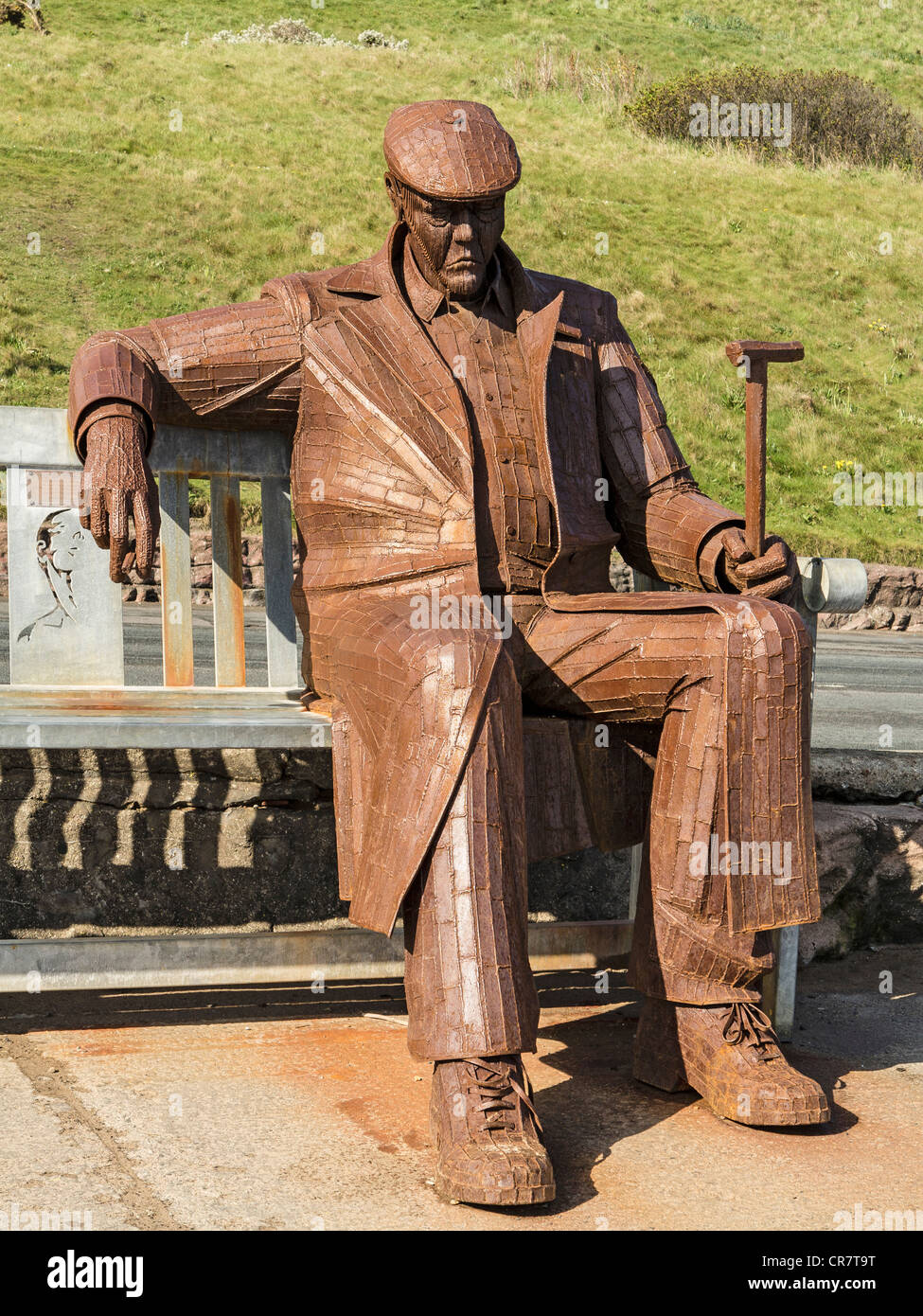 Metal sculpture of Freddie Gilroy and the Belsen Stragglers by Ray