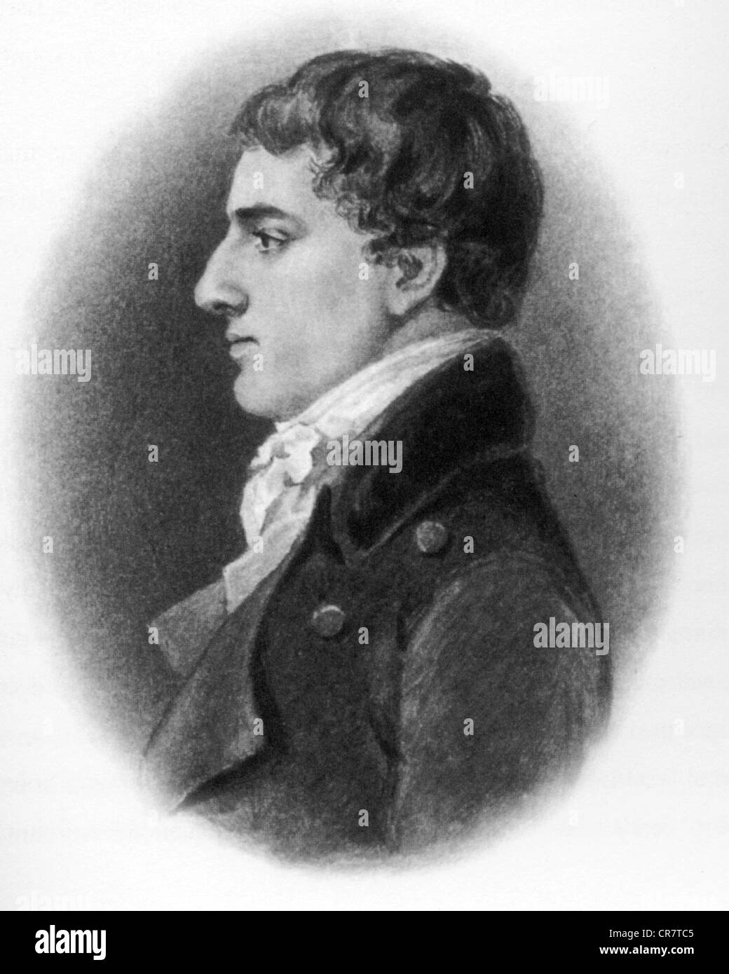 CHARLES LAMB (1775-1834) English essayist drawn by Robert Hancock in 1798 Stock Photo