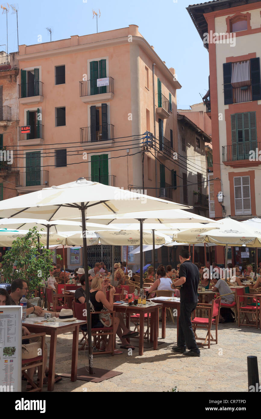 Spain, Balearic Islands, Mallorca, Palma de Mallorca, Placa d'En Coll Stock Photo