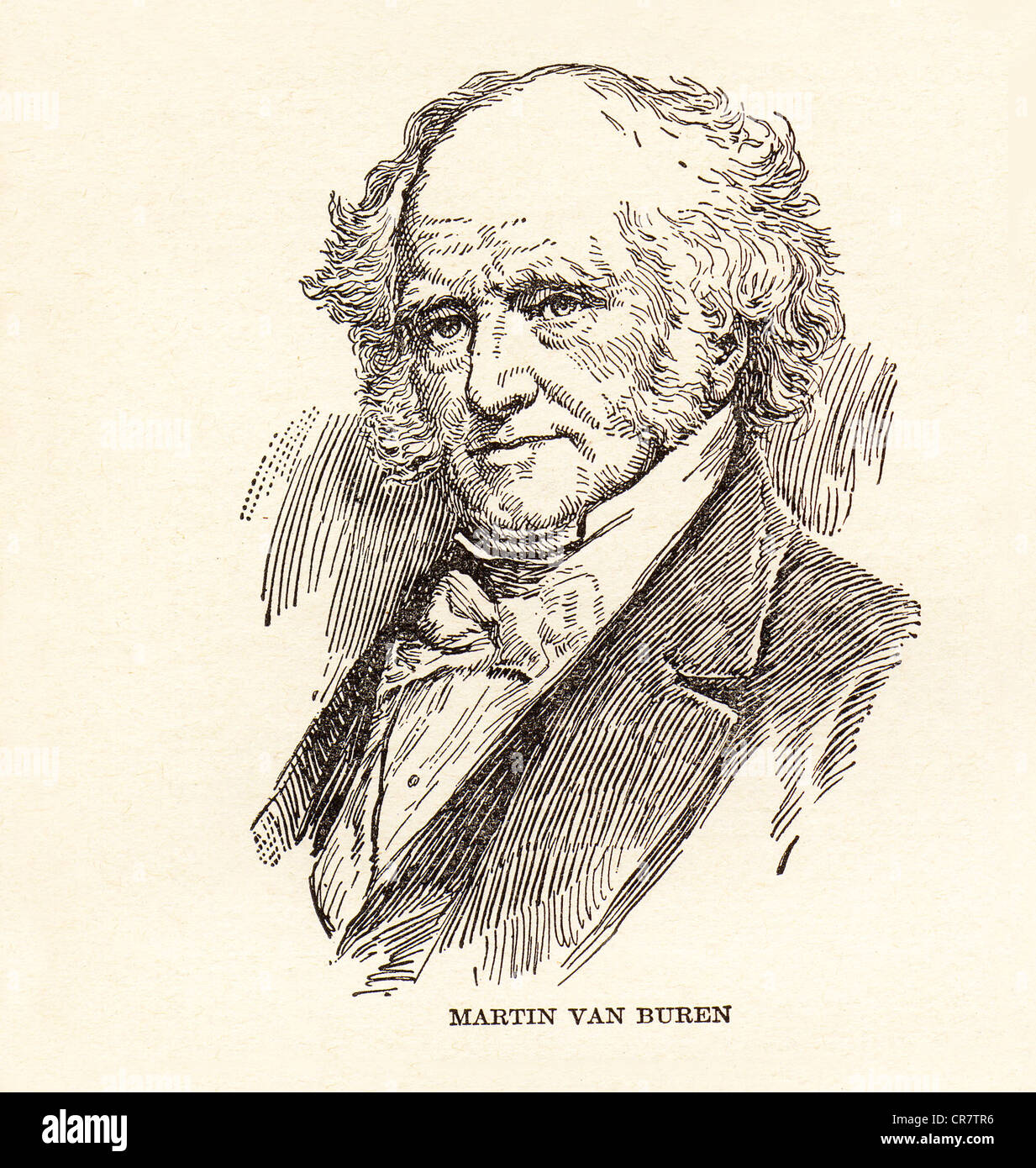 Vintage engraving of Martin Van Buren, 1782 – 1862, 8th President of USA Stock Photo