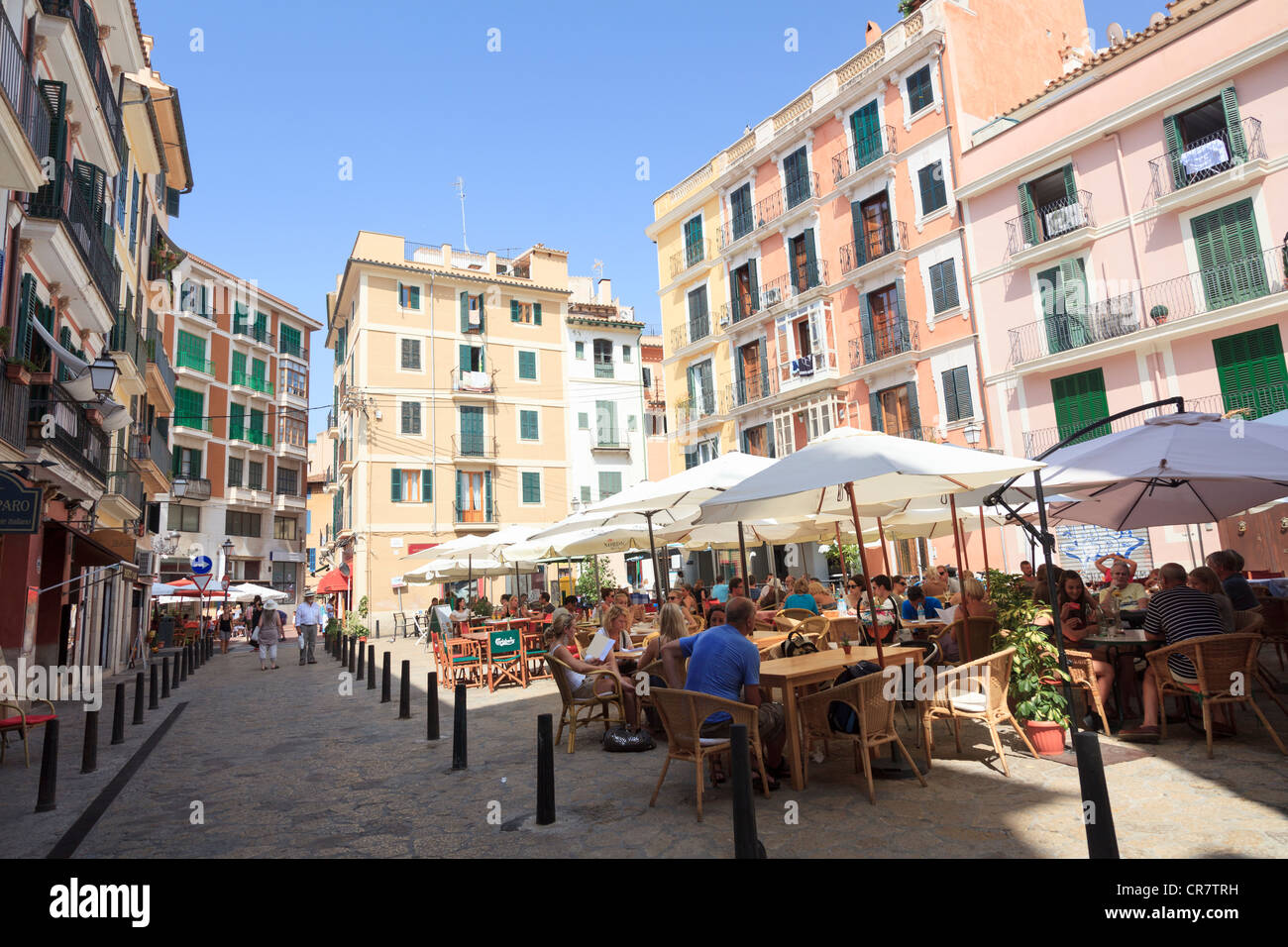 Spain, Balearic Islands, Mallorca, Palma de Mallorca, Placa d'En Coll Stock Photo