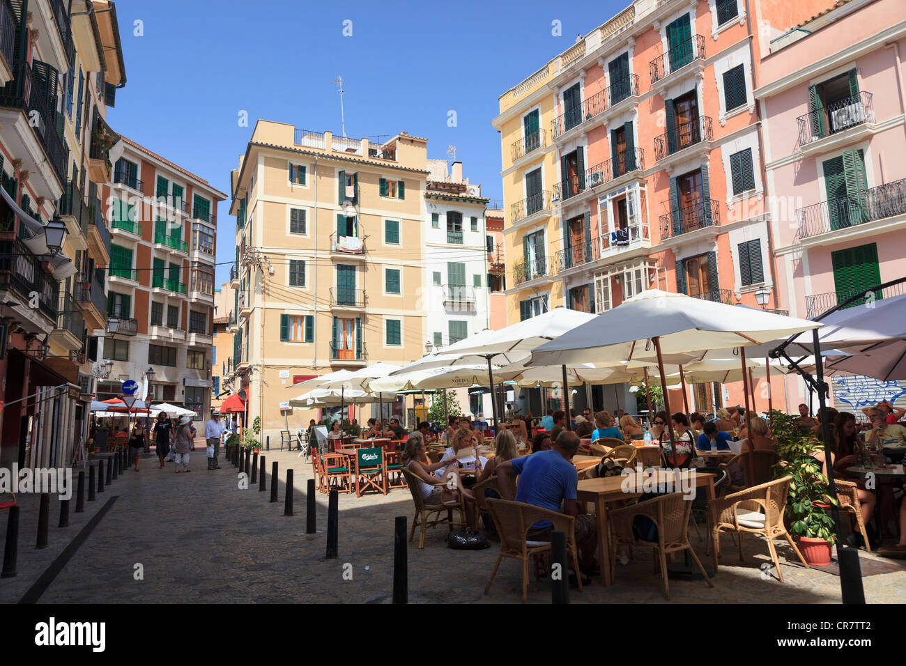 Spain, Balearic Islands, Mallorca, Palma de Mallorca, Placa d'En Coll Stock Photo