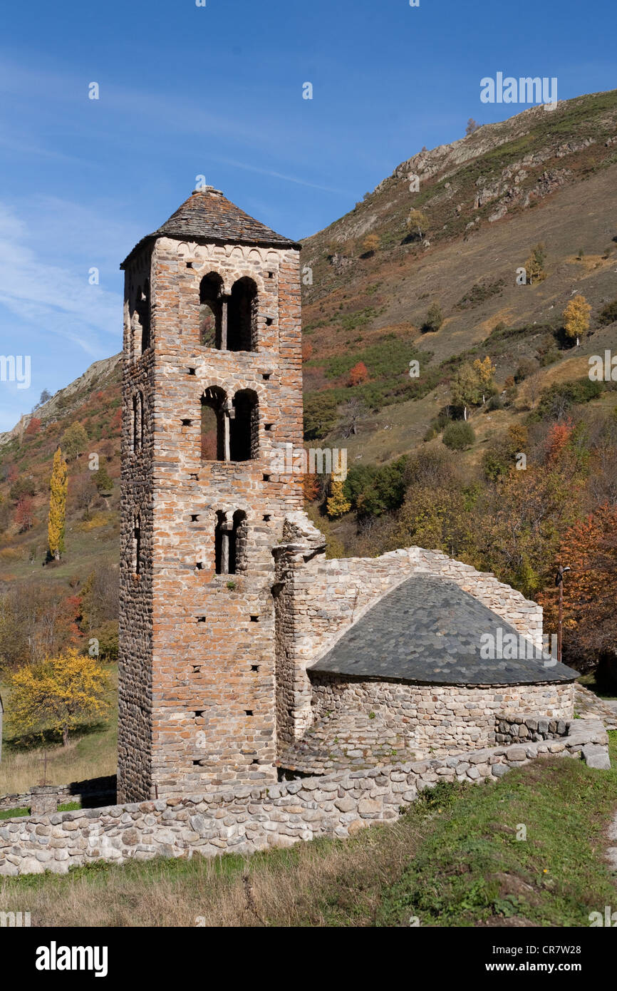France, Ariege, Merens les Vals, the Romanesque church Stock Photo