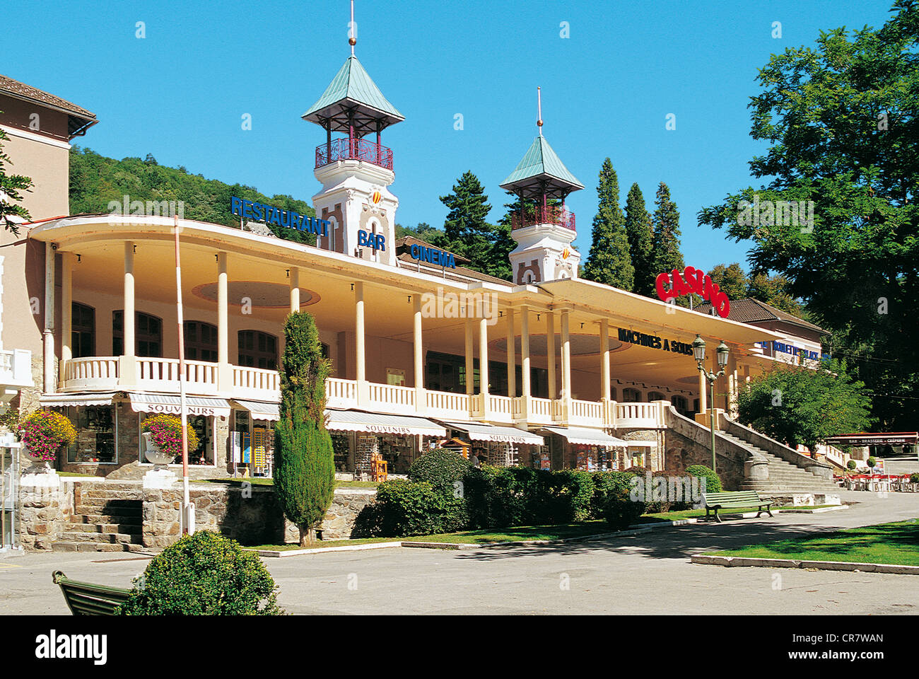 France, Ariege, Ax les Thermes, the casino Stock Photo