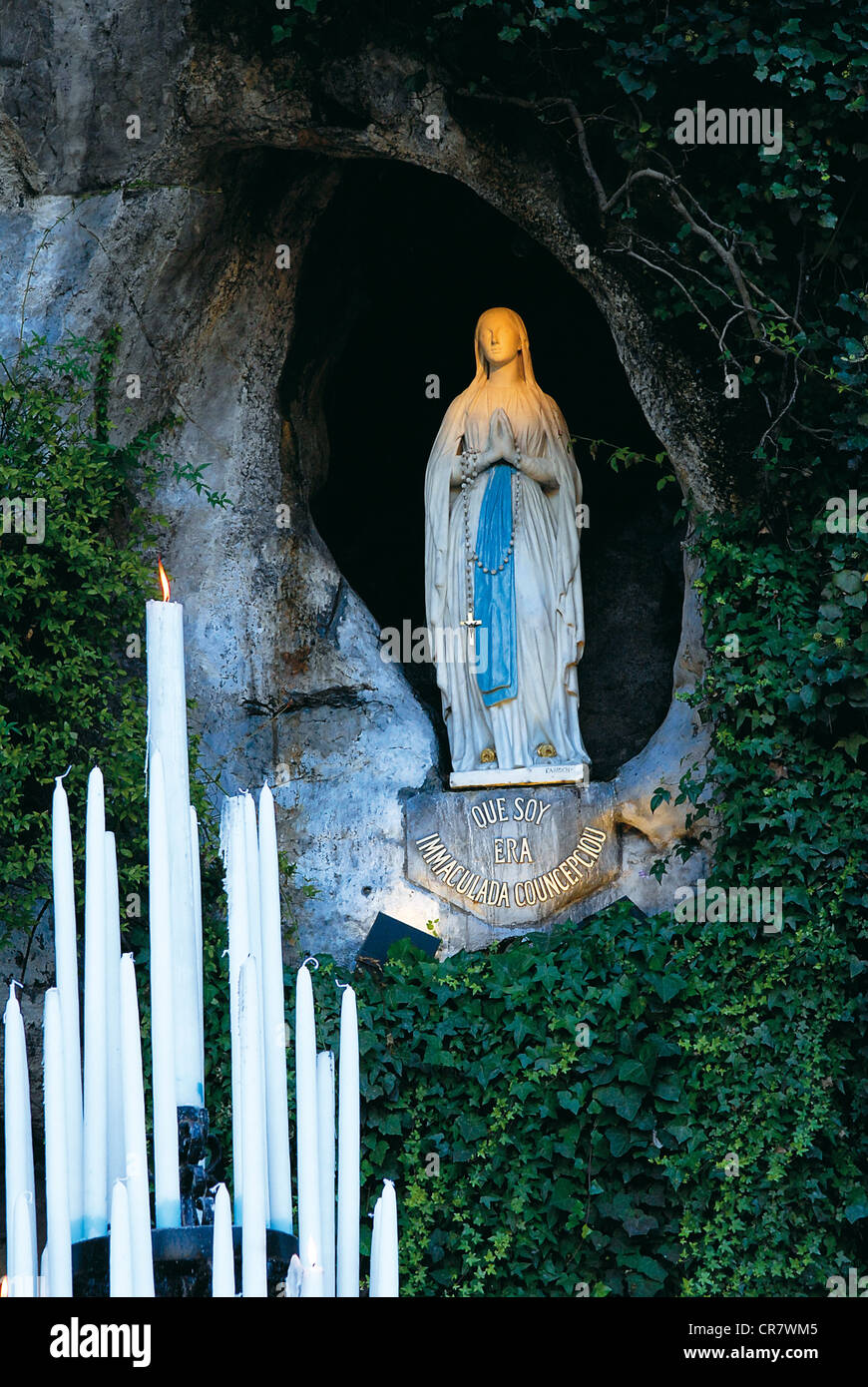 France, Hautes Pyrenees, Lourdes, the statue of the Virgin in the