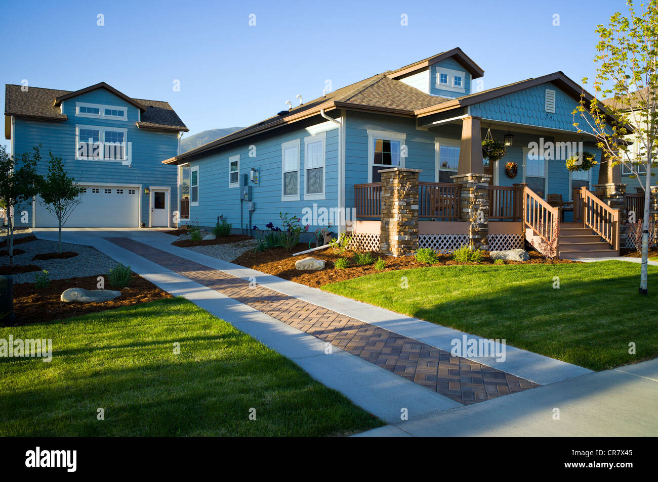 Craftsman Style residential home in Colorado, USA Stock Photo