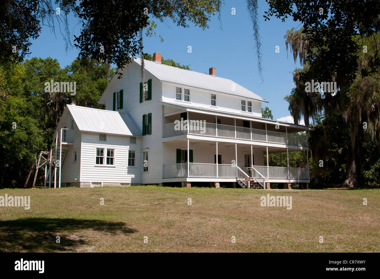 Thursby House an American historic home at Blue Spring Landing on the St John's River Florida USA Built 1872 Stock Photo
