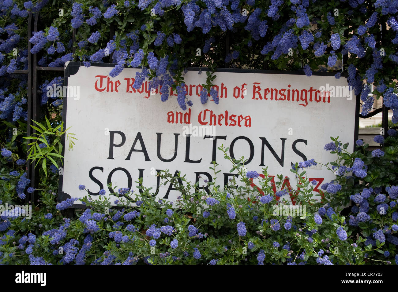 Paultons Square street sign Stock Photo Alamy