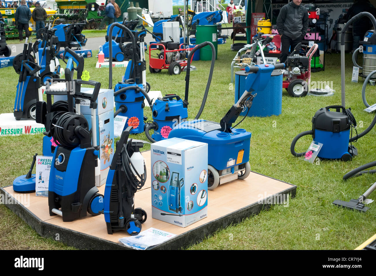 Nilfisk professional cleaning equipment display Stock Photo Alamy
