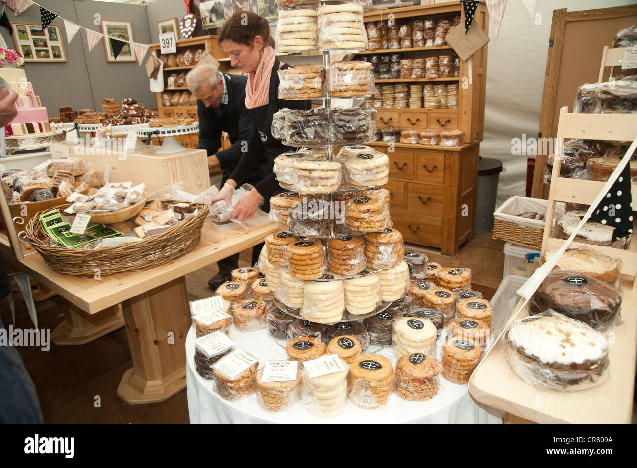 Cornwall, England, UK Traditional bakery stand (Cornish mill