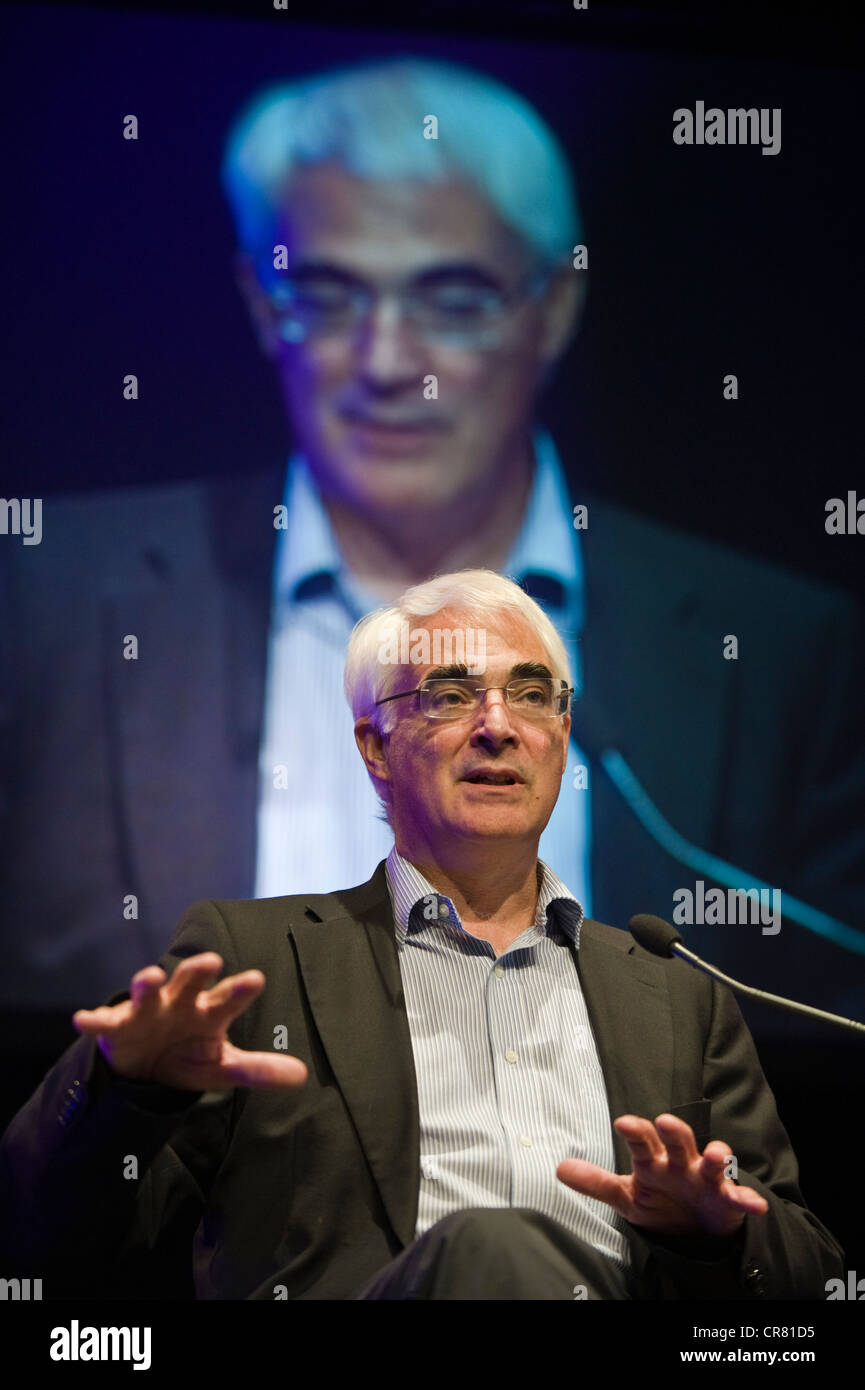 Alistair Darling, British politician speaking at The Telegraph Hay Festival 2012, Hay-on-Wye, Powys, Wales, UK Stock Photo