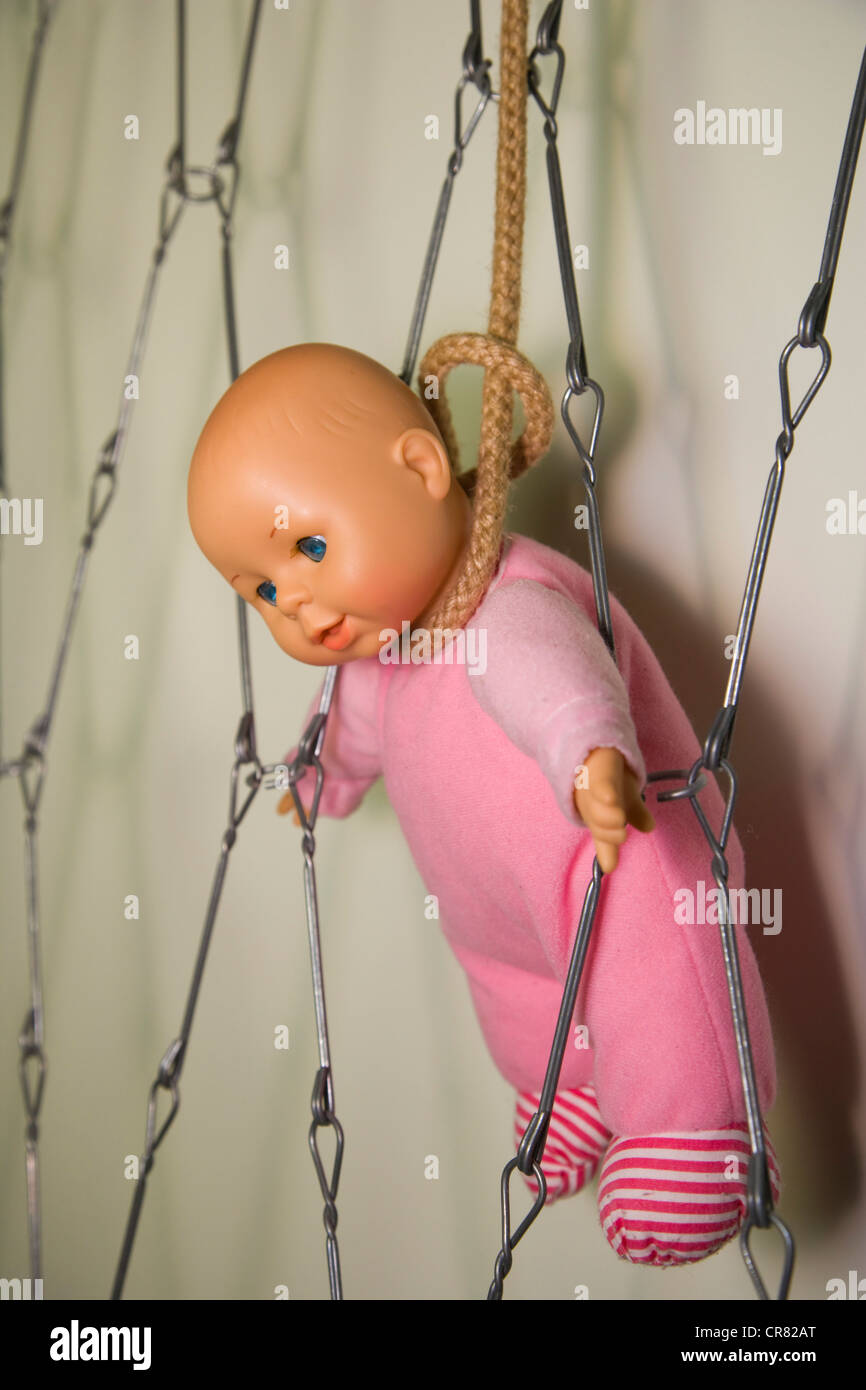 Hanged doll Stock Photo
