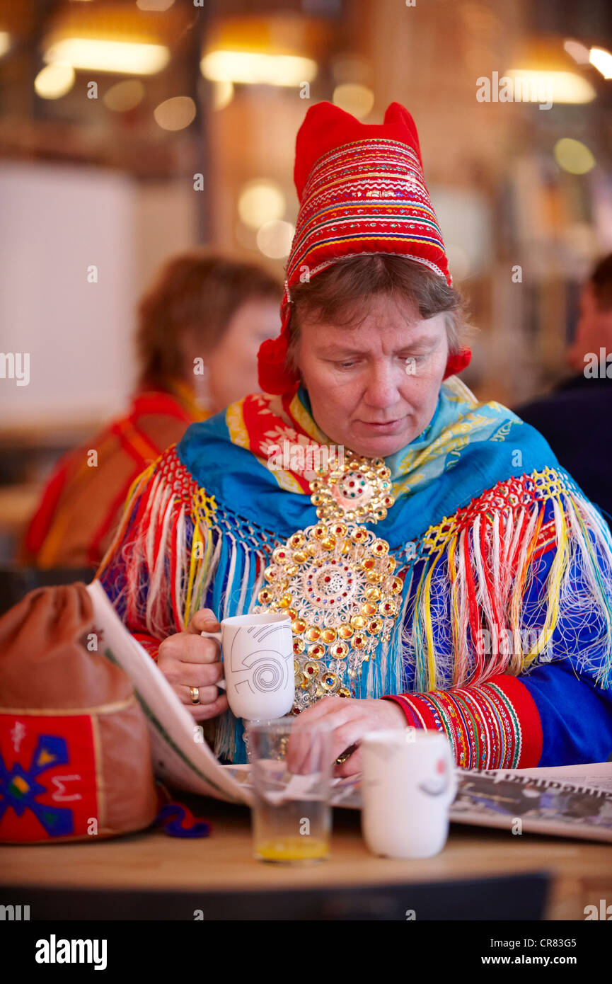 Norway, Finnmark County, Karasjok, Sami Parliament, the Sametinget, 2009 new assembly plenary session with new president Stock Photo