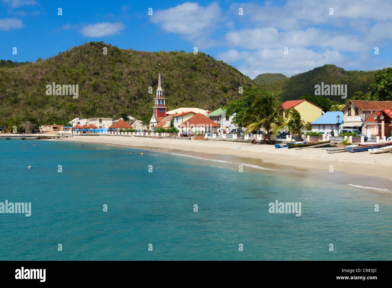 France, Martinique (French West Indies), Les Anses d'Arlet, Grande Anse city, Beach Stock Photo