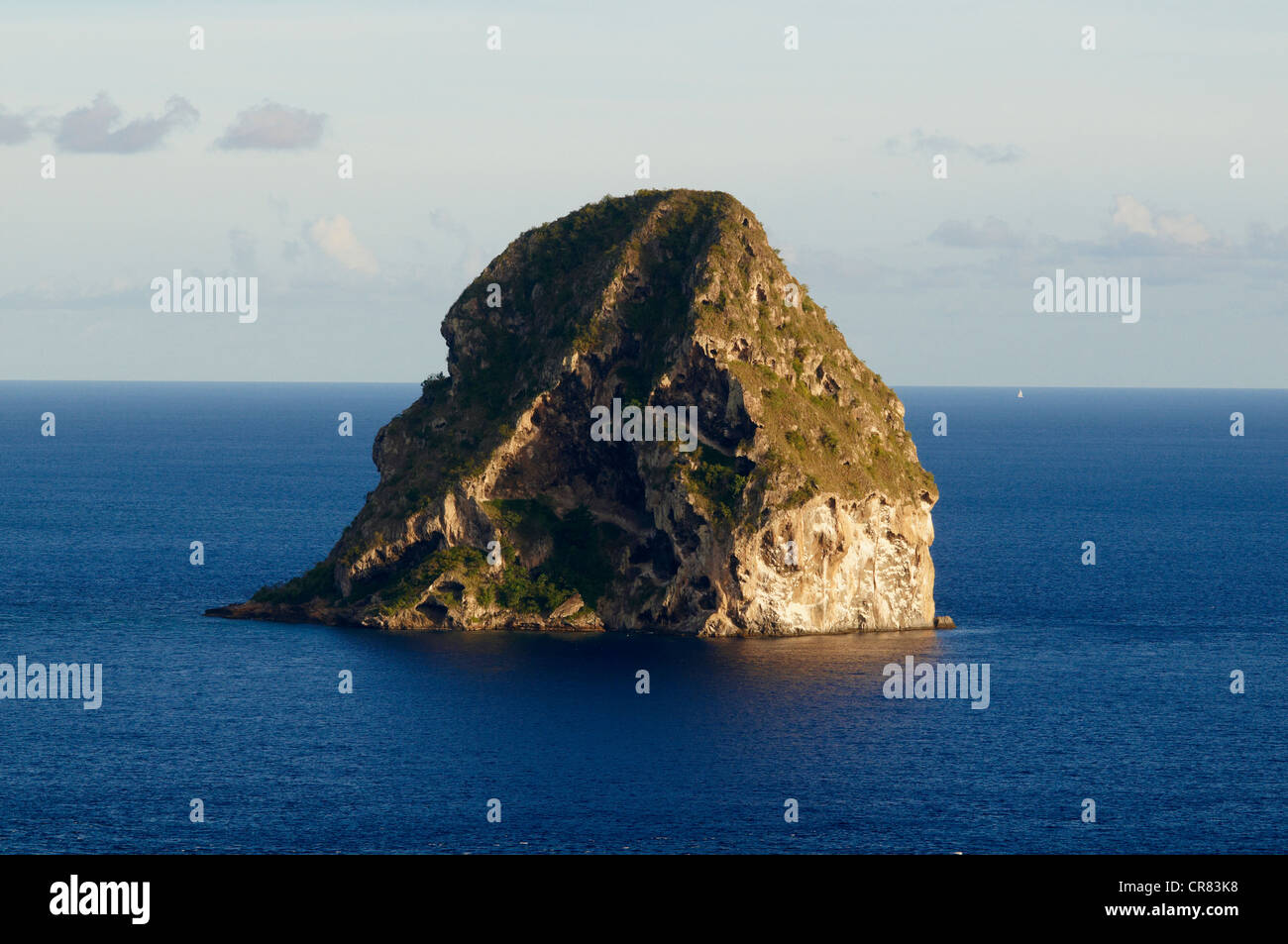 France, Martinique (French West Indies), Diamond Rock Stock Photo