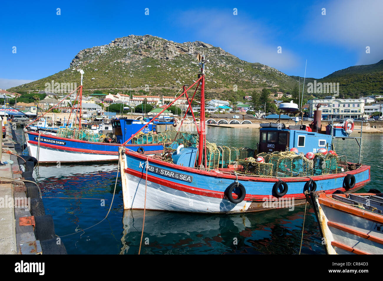 South Africa, Western Cape, Cape Peninsula, Kalk Bay, fishing harbour Stock Photo