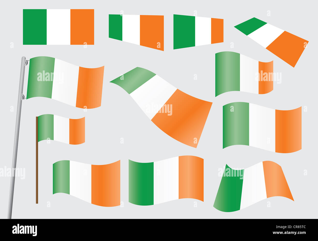 set of flags of Ireland vector illustration Stock Photo Alamy
