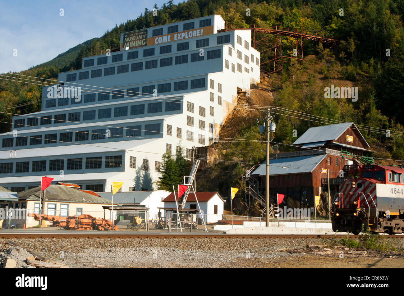 Historic Britannia Mine Museum in Britannia Beach, British Columbia, Canada Stock Photo