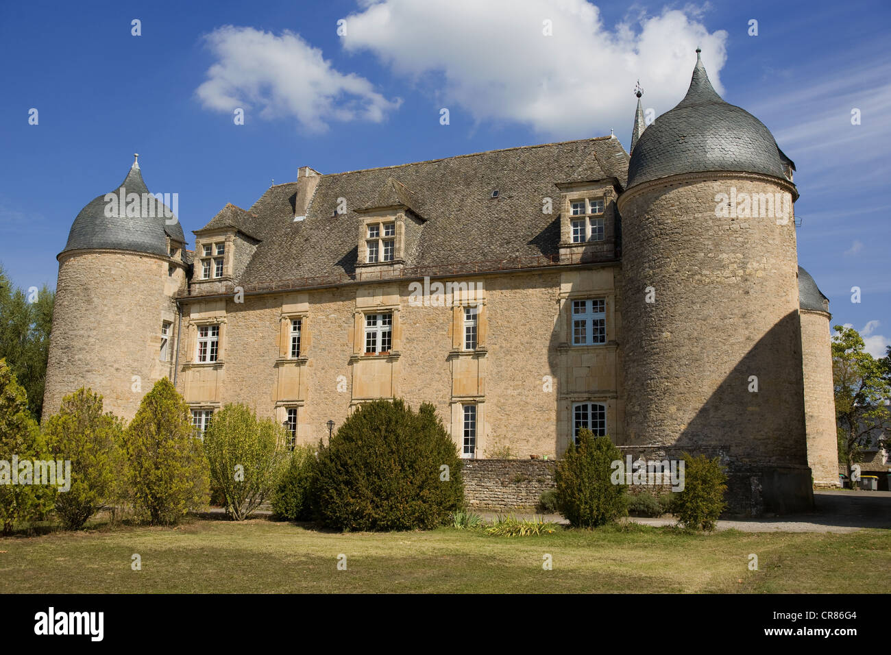 France, Aveyron, Villefranche de Rouergue, XVIth century Graves castel ...