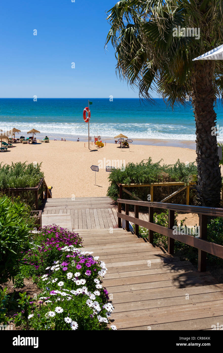 Beach in the exclusive resort of Vale de Lobo, Algarve, Portugal Stock Photo