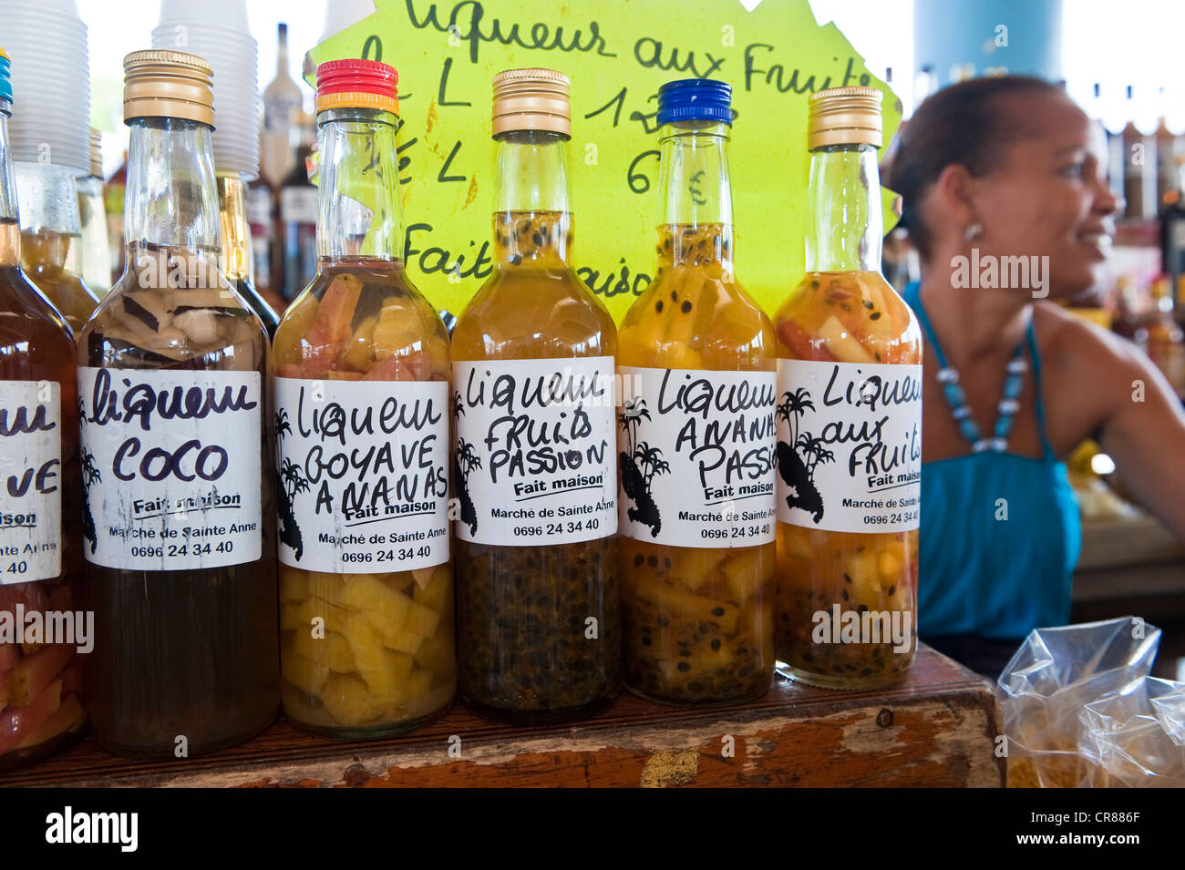 France, Martinique (French West Indies), Ste Anne, market Stock Photo