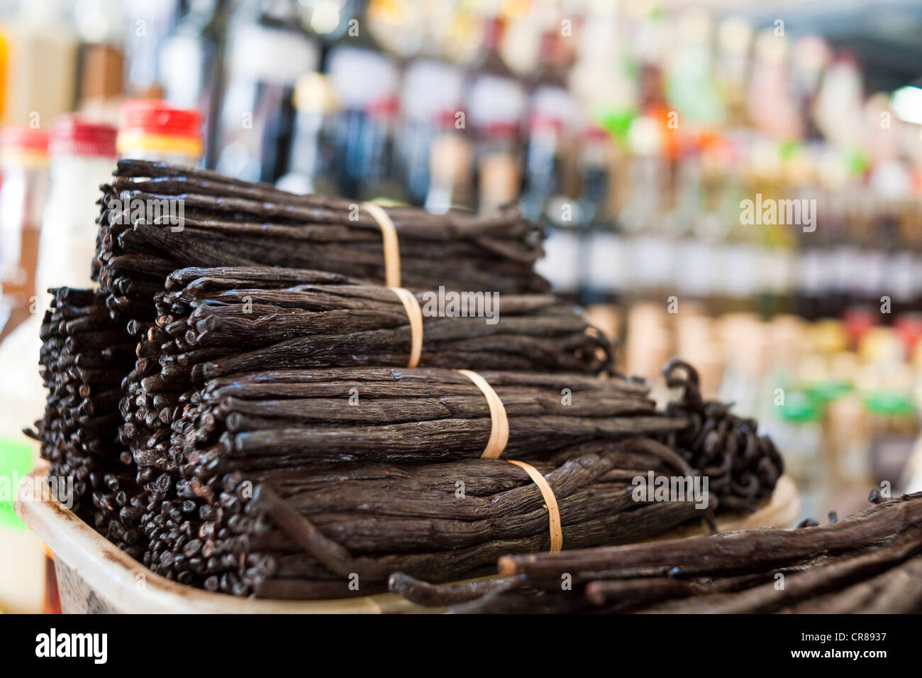 France, Martinique (French West Indies), Fort de France, the big market, vanilla Stock Photo