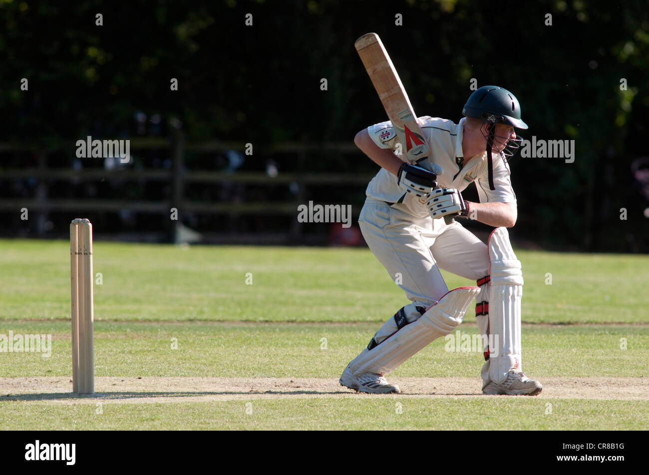 Village cricket at Great Alne Stock Photo