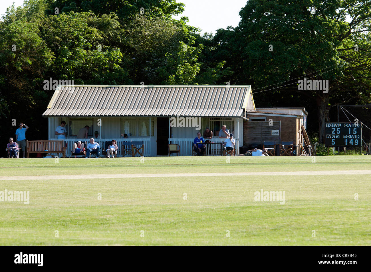 Village cricket pavilion at Great Alne Stock Photo Alamy