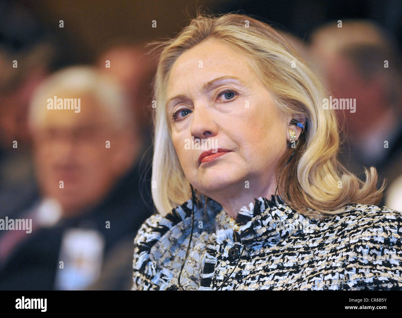 Clinton, Hillary, * 26.10.1947, American politician,  (Democrates) First Lady 1992 - 2000, governor of New York since 2001, portrait, with Henry Kissinger, speaker at the Munich Conference on Security Policy, Munich, Germany, 4.2.2012, Stock Photo