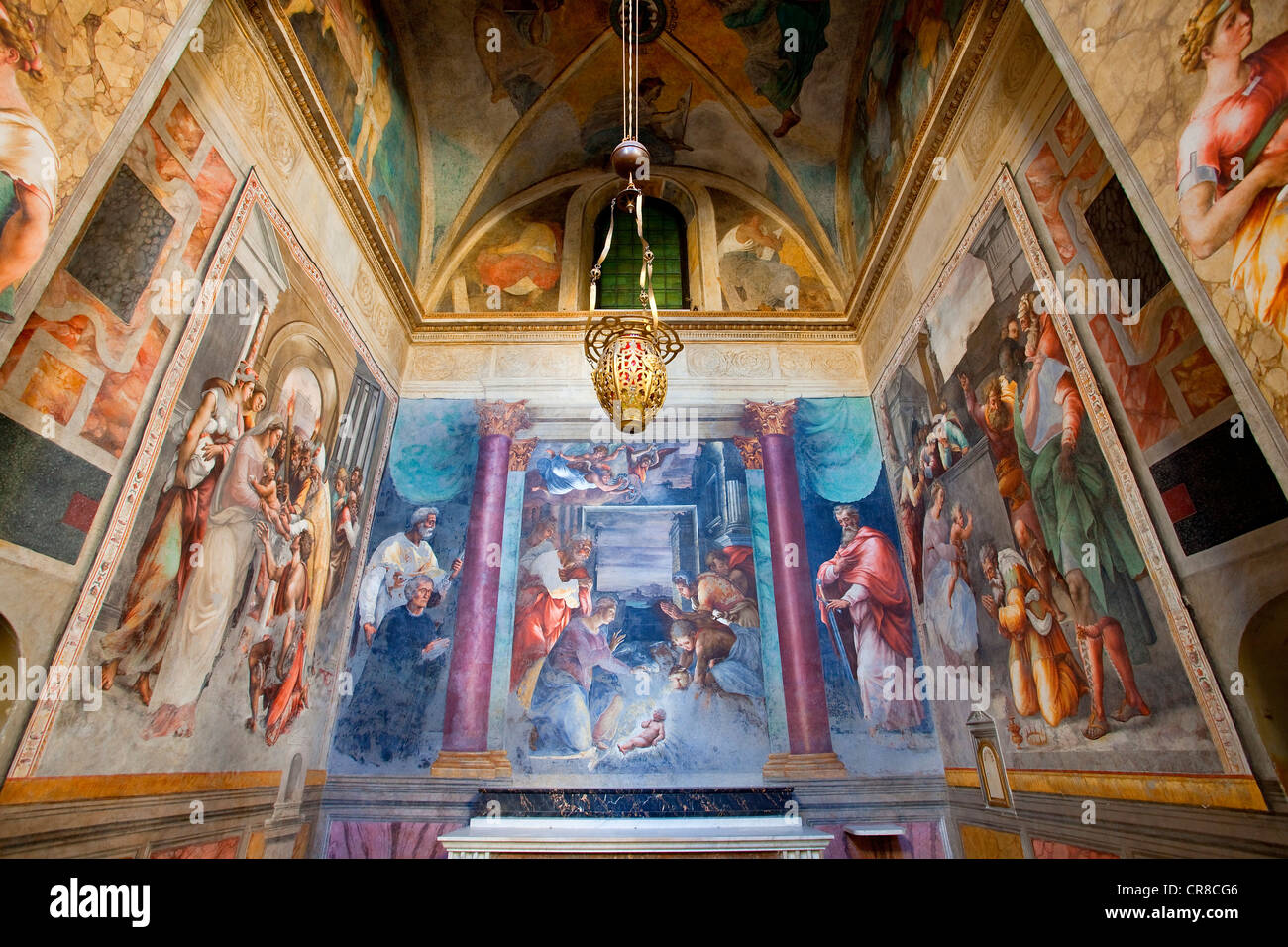 Europe, Italie, Rome, centre historique, inscrit au patrimoine mondial de l'UNESCO, Ã©glise de la Trinita dei Monti Stock Photo